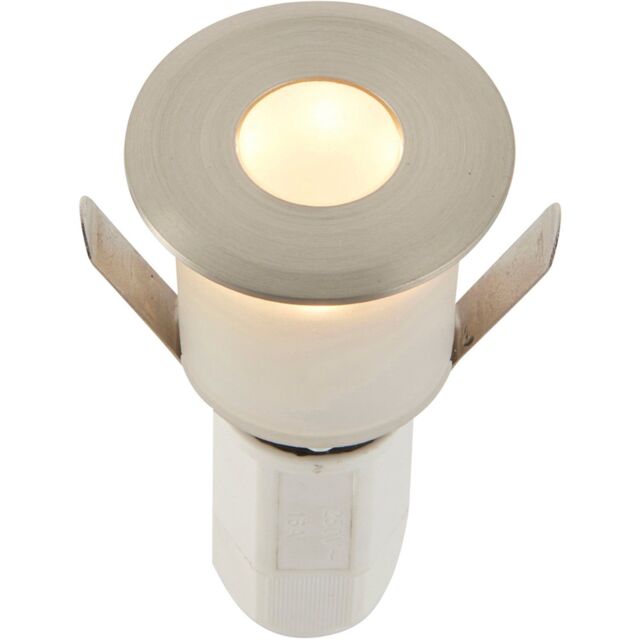 Loops Recessed Decking IP67 Guide Light - 1.2W Warm White LED - Satin Nickel Plate in Metallics - image 1