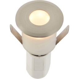 Loops Recessed Decking IP67 Guide Light - 1.2W Warm White LED - Satin Nickel Plate in Metallics