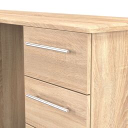 Ready Assembled 2 U Carlton 6 Drawer Kneehole Desk (Ready Assembled) in Light Oak - thumbnail 5
