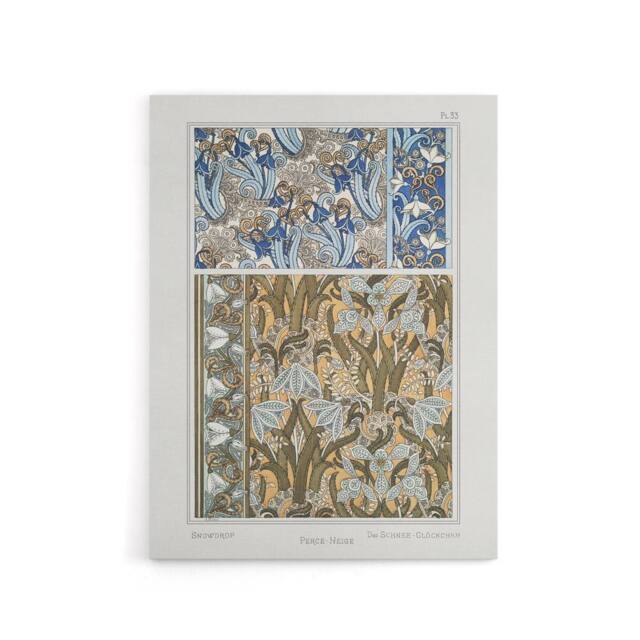 "Artery8 Snowdrops Nouveau Floral Pattern Canvas Wall Art Print Verneuil - Size: W18"" x H24""" - image 1