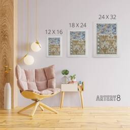 "Artery8 Snowdrops Nouveau Floral Pattern Canvas Wall Art Print Verneuil - Size: W18"" x H24""" - thumbnail 4