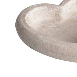 Sostter Handcrafted Stone Heart Dish for Jewellery & Keepsakes in Cream - thumbnail 2