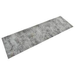 Berkfield Home Kitchen Rug Washable Beton 60x180 cm Velvet in Grey - thumbnail 1
