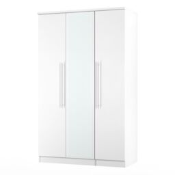 Ready Assembled 2 U Carlton Triple Mirror Wardrobe (Ready Assembled) in White - Size: Large - thumbnail 2