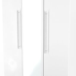 Ready Assembled 2 U Carlton Triple Mirror Wardrobe (Ready Assembled) in White - Size: Large - thumbnail 3