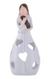 Living and Home Tabletop Decorative Resin Figurine Candle Holder for LED Tealight in White - thumbnail 3