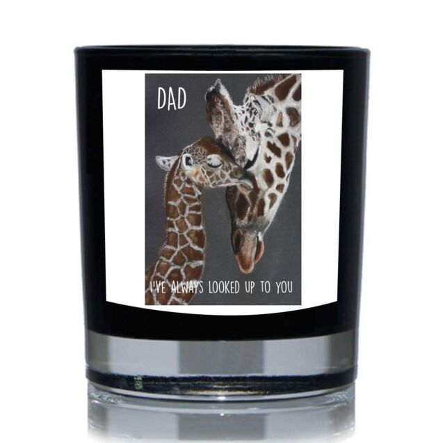 60 SECOND MAKEOVER Dad, I've Always Looked Up To You, Giraffe 20cl Candle in Black