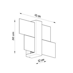 Sollux Lighting Scandinavian Wall Lamp 30x43x12cm 1xLight in White - Size: 30 x 43 x 12 cm - thumbnail 4