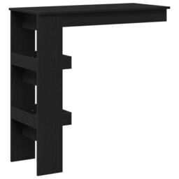 Berkfield Home Wall Bar Table - Black Oak - 102x55x103.5 cm - Made of Engineered Wood - thumbnail 5