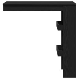 Berkfield Home Wall Bar Table - Black Oak - 102x55x103.5 cm - Made of Engineered Wood - thumbnail 6