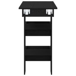 Berkfield Home Wall Bar Table - Black Oak - 102x55x103.5 cm - Made of Engineered Wood - thumbnail 7