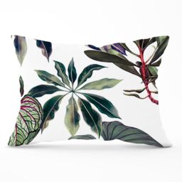 Warren Reed - Designer Watercolor Tropical Leaf Cushions in Green - Size: 60 cm x 60 cm - thumbnail 1