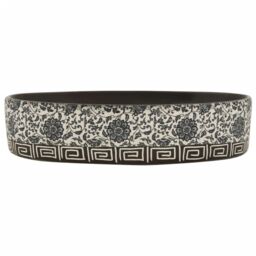Berkfield Home Countertop Basin Black & Blue Oval 56.5x36.5x13.5 cm Ceramic - thumbnail 3