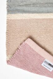 Homescapes Cotton Chenille Striped Rug in Grey - Size: 90 cm x 150 cm - thumbnail 5