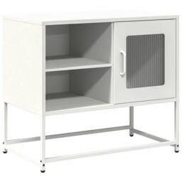 Berkfield Home TV Cabinet White 68x39x60.5 cm Steel - thumbnail 2