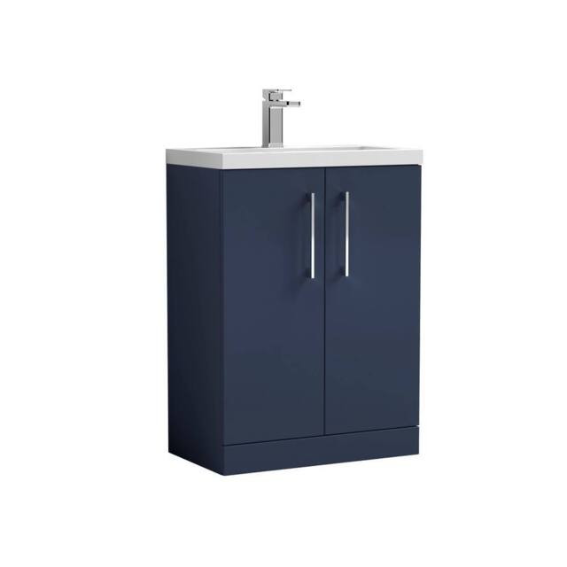 Balterley Bramshall Compact 2 Door Dark Blue Vanity Basin Unit, 600mm - image 1
