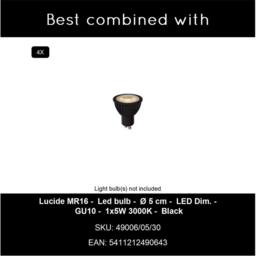 Netlighting Upton Ceiling spotlight 4xGU10 Smoke Grey in Black - thumbnail 3