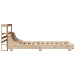 Berkfield Home Bed Frame without Mattress 90x190 cm Single Solid Wood Pine in Brown - thumbnail 5