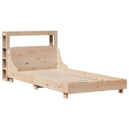 Berkfield Home Bed Frame without Mattress 90x190 cm Single Solid Wood Pine in Brown - thumbnail 3