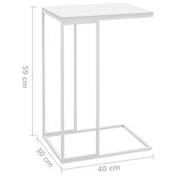Berkfield Home Side Table White 40x30x59 cm Engineered Wood - Size: 40 x 30 x 59 cm - thumbnail 7