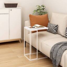 Berkfield Home Side Table White 40x30x59 cm Engineered Wood - Size: 40 x 30 x 59 cm - thumbnail 2