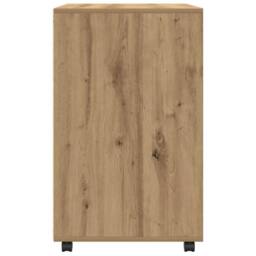 Berkfield Home Rolling Cabinet Artisian Oak 60x48x81 cm Engineered Wood in Brown - Size: 60 x 48 x 81 cm - thumbnail 5