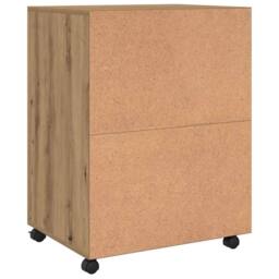 Berkfield Home Rolling Cabinet Artisian Oak 60x48x81 cm Engineered Wood in Brown - Size: 60 x 48 x 81 cm - thumbnail 6