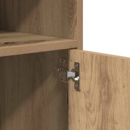 Berkfield Home Rolling Cabinet Artisian Oak 60x48x81 cm Engineered Wood in Brown - Size: 60 x 48 x 81 cm - thumbnail 8