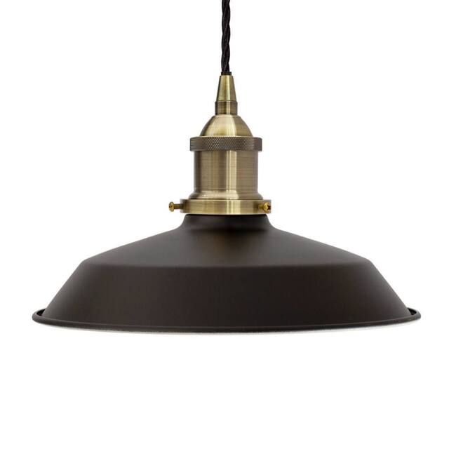 SE Home Matt Black Small Trinity Metal Pendant Light - Antique Brass - image 1