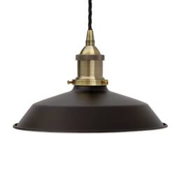 SE Home Matt Black Small Trinity Metal Pendant Light - Antique Brass - thumbnail 1