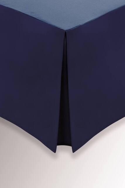 Helena Springfield 'Plain Dye' 180TC Valance in Navy - Size: King - image 1
