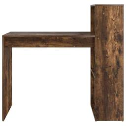Berkfield Home Modern Writing Desk Smoked oak Engineered wood Medium Writing Desk in Brown - thumbnail 5