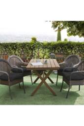 Living and Home 2Pcs Outdoor Comfortable Tufted Chair Cushion in Black - thumbnail 2