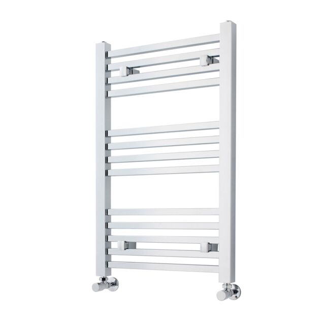 Balterley Heated Vertical Towel Ladder Square Rail 782 BTU, 800mmx500mm - Chrome in Silver - image 1