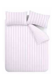 Sassy B 'Stripe Tease' Reversible Duvet Cover Set in White - Size: Double - thumbnail 4