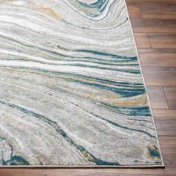 Livabliss San Francisco-Modern Pink Grey Yellow Blue Green Graphic Living Dining Rug in Teal - Size: 200 cm x 275 cm - thumbnail 5