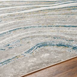 Livabliss San Francisco-Modern Pink Grey Yellow Blue Green Graphic Living Dining Rug in Teal - Size: 200 cm x 275 cm - thumbnail 7