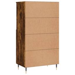Berkfield Home Highboard Smoked Oak 60x36x110 cm Engineered Wood in Brown - Size: 60 x 36 x 110 cm - thumbnail 8