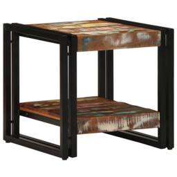 Berkfield Home Coffee Table Multicolour 40x50x38 cm Solid Wood Reclaimed - Size: 40 x 50 x 38 cm