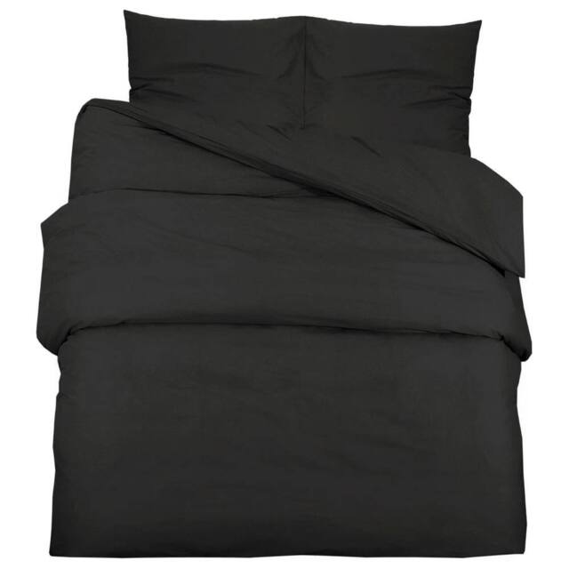 Berkfield Home Duvet Cover Set Black 200x220 cm Light-weight Microfiber - image 1