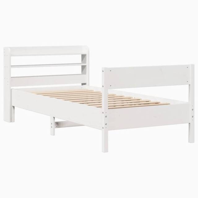 Berkfield Home Decorative Bed Frame without Mattress White 90x190 cm Single Soli - image 1