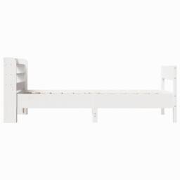 Berkfield Home Decorative Bed Frame without Mattress White 90x190 cm Single Soli - thumbnail 5