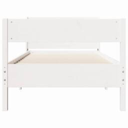 Berkfield Home Decorative Bed Frame without Mattress White 90x190 cm Single Soli - thumbnail 4