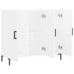 Berkfield Home Sideboard White 90x34x80 cm Engineered Wood - Size: 90 x 34 x 80 cm - thumbnail 5