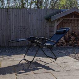 Samuel Alexander Set of 2 Black Multi Position Textoline Zero Gravity Garden Relaxer Chair Lounger - thumbnail 9
