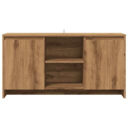 Berkfield Home TV Cabinet Artisan Oak 102x37.5x52.5 cm Engineered Wood in Brown - thumbnail 4