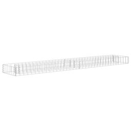 Berkfield Home Gabion Raised Bed Galvanised Steel 180x30x10 cm in Silver - Size: 180 x 30 x 10 cm - thumbnail 2