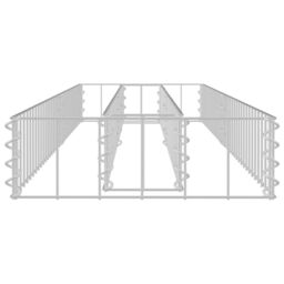 Berkfield Home Gabion Raised Bed Galvanised Steel 180x30x10 cm in Silver - Size: 180 x 30 x 10 cm - thumbnail 4