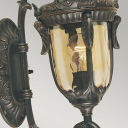 Netlighting Philadelphia 1 Light Outdoor Small Wall Lantern Light Old Bronze IP44 E27 in Brown - thumbnail 3