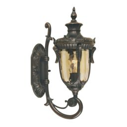 Netlighting Philadelphia 1 Light Outdoor Small Wall Lantern Light Old Bronze IP44 E27 in Brown